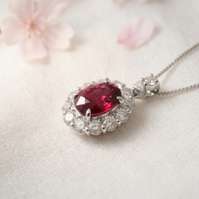 1.51ct 天然红宝石钻石项链 | 日本藏家级传承系列
