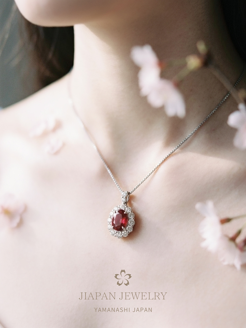 1.51ct 天然红宝石钻石项链 | 日本藏家级传承系列