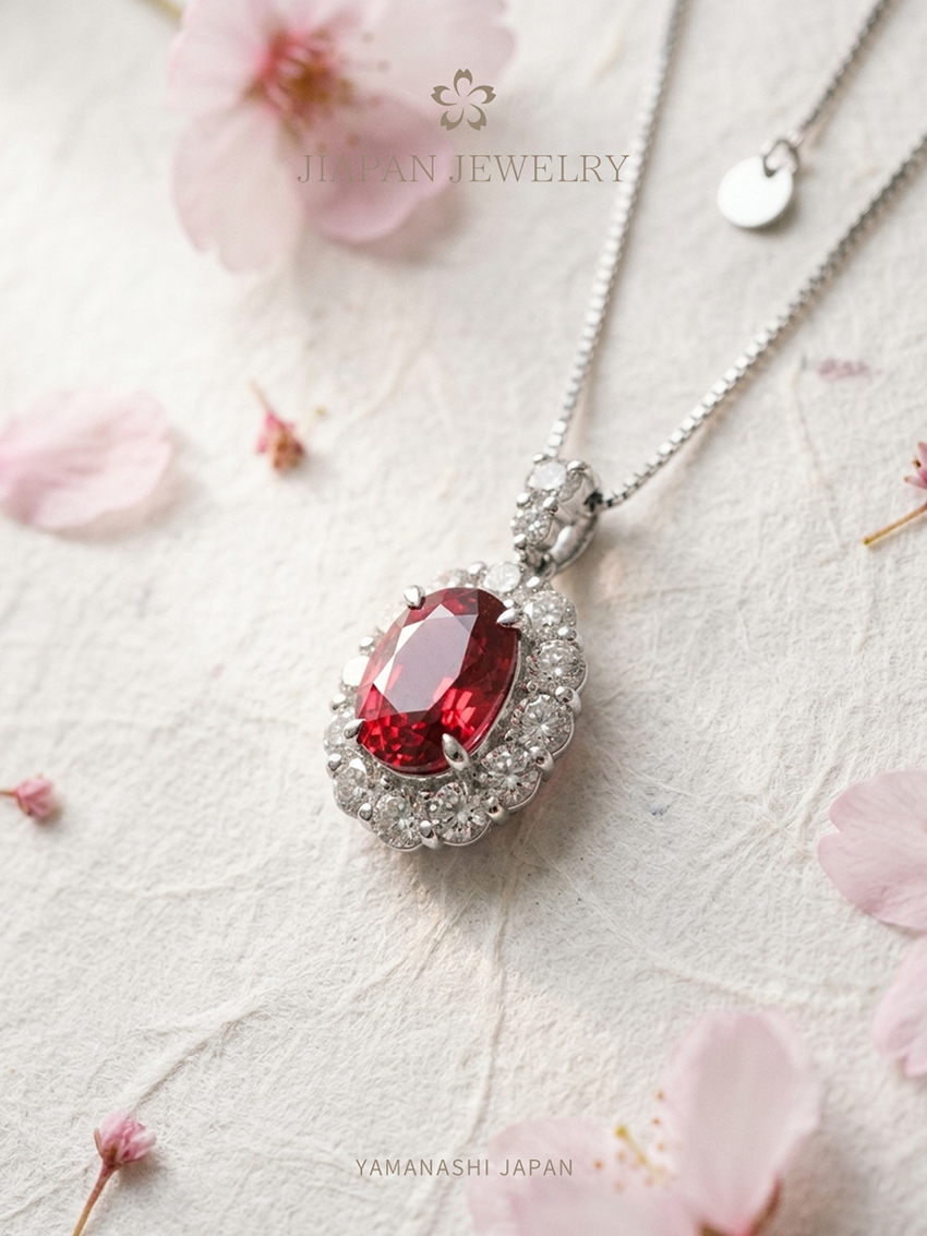 1.51ct 天然红宝石钻石项链 | 日本藏家级传承系列