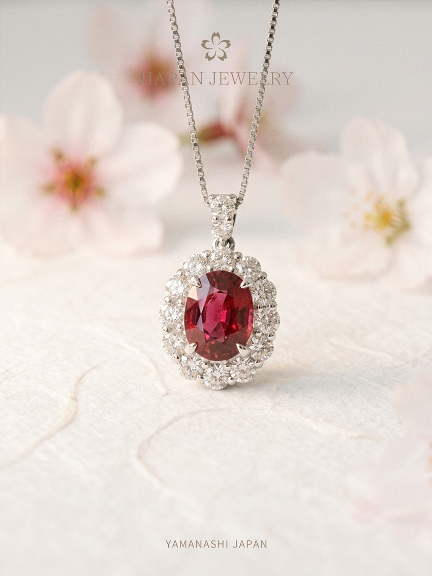 1.51ct 天然红宝石钻石项链 | 日本藏家级传承系列