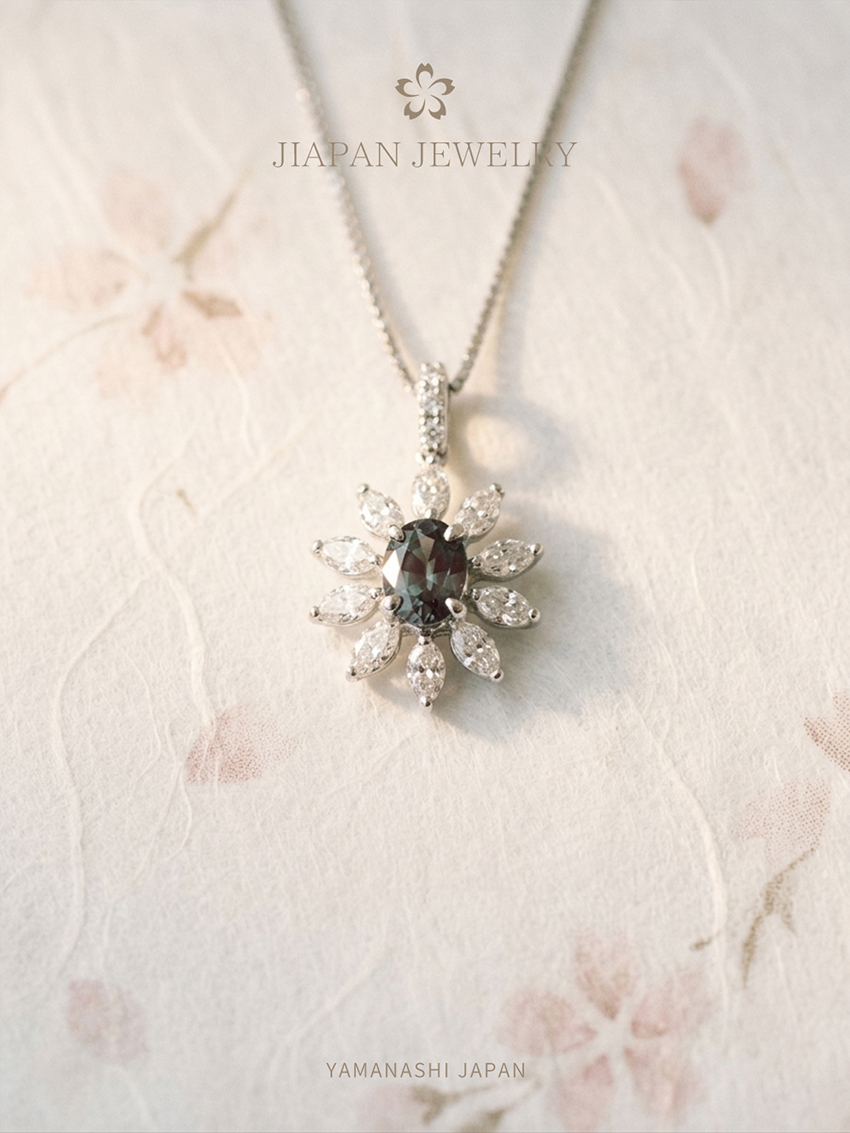 0.31ct 天然亚历山大石项链 | 日本藏家级传承系列
