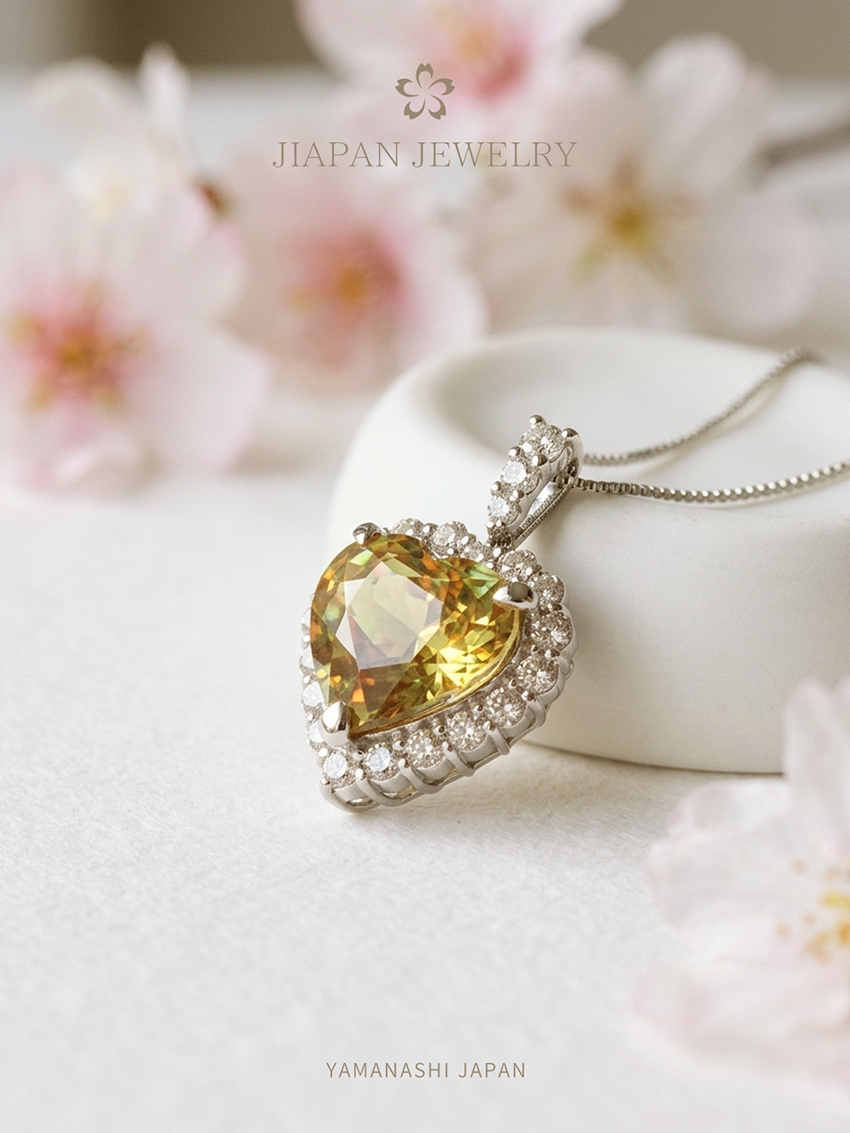 5.38ct 天然榍石钻石项链 | 日本藏家级传承系列