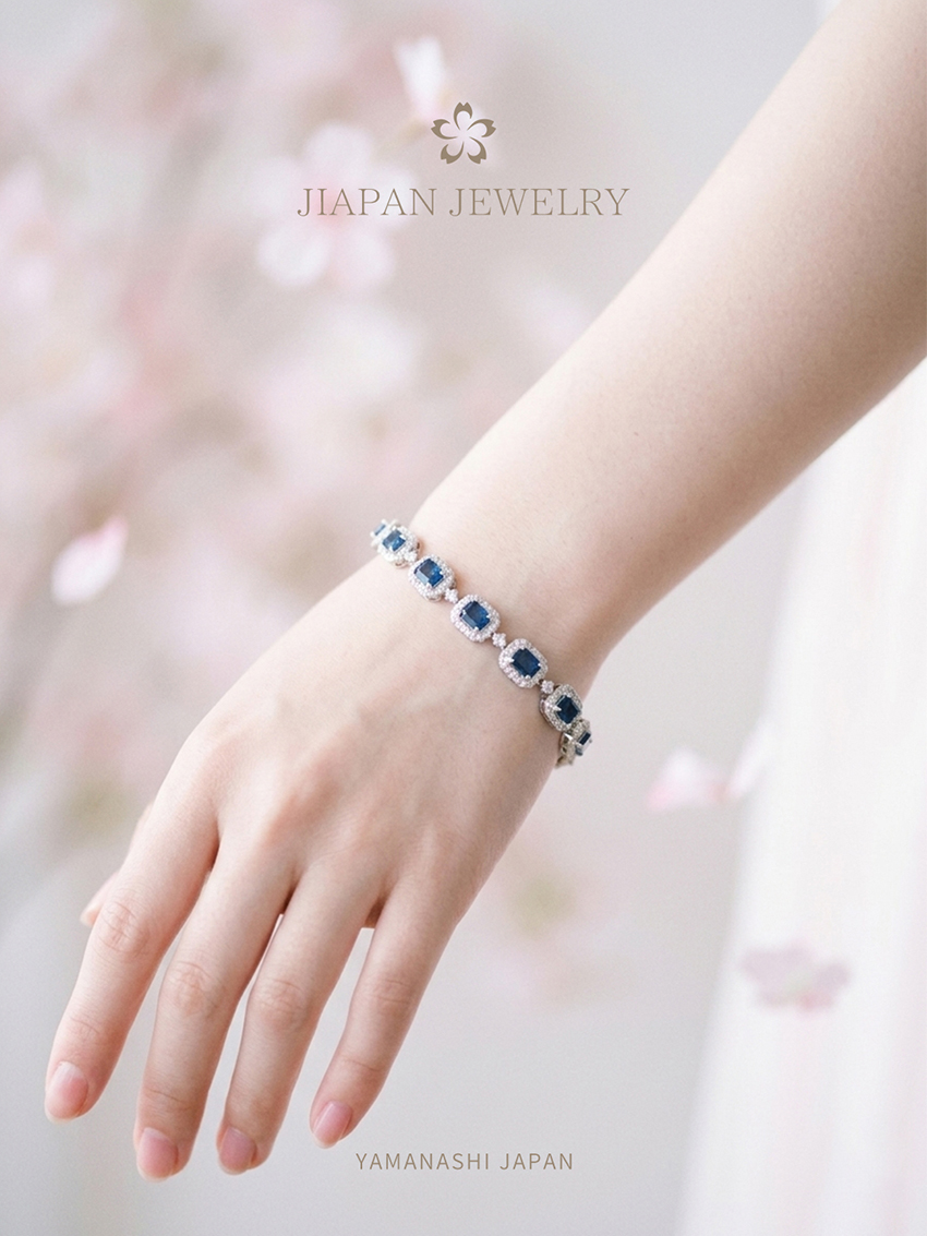 5.01ct 天然蓝宝石钻石手链 | 日本藏家级传承系列