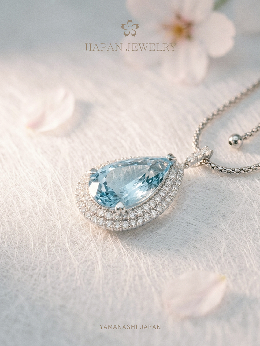13.54ct 天然海蓝宝钻石项链 | 日本藏家级传承系列