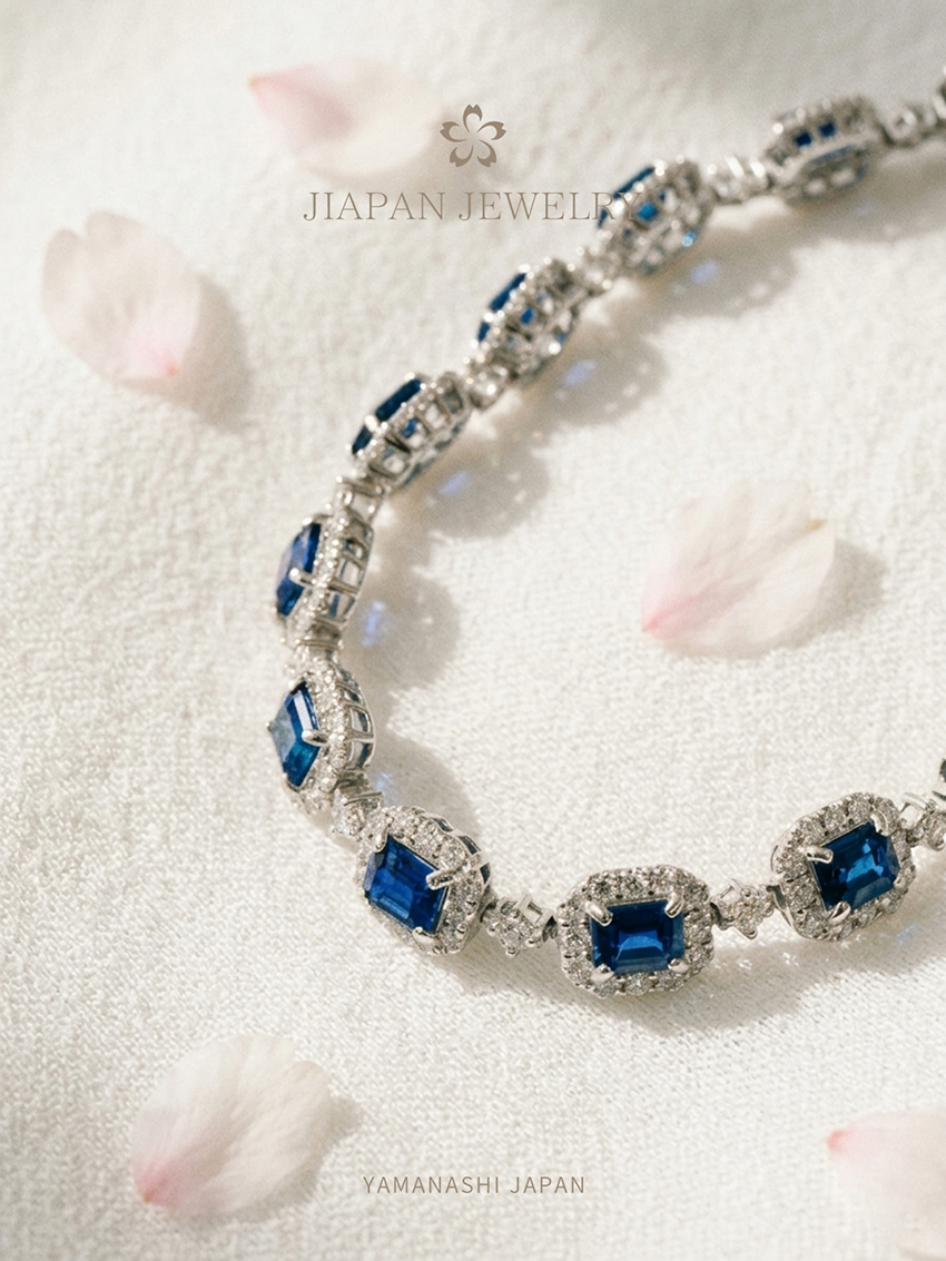 5.01ct 天然蓝宝石钻石手链 | 日本藏家级传承系列