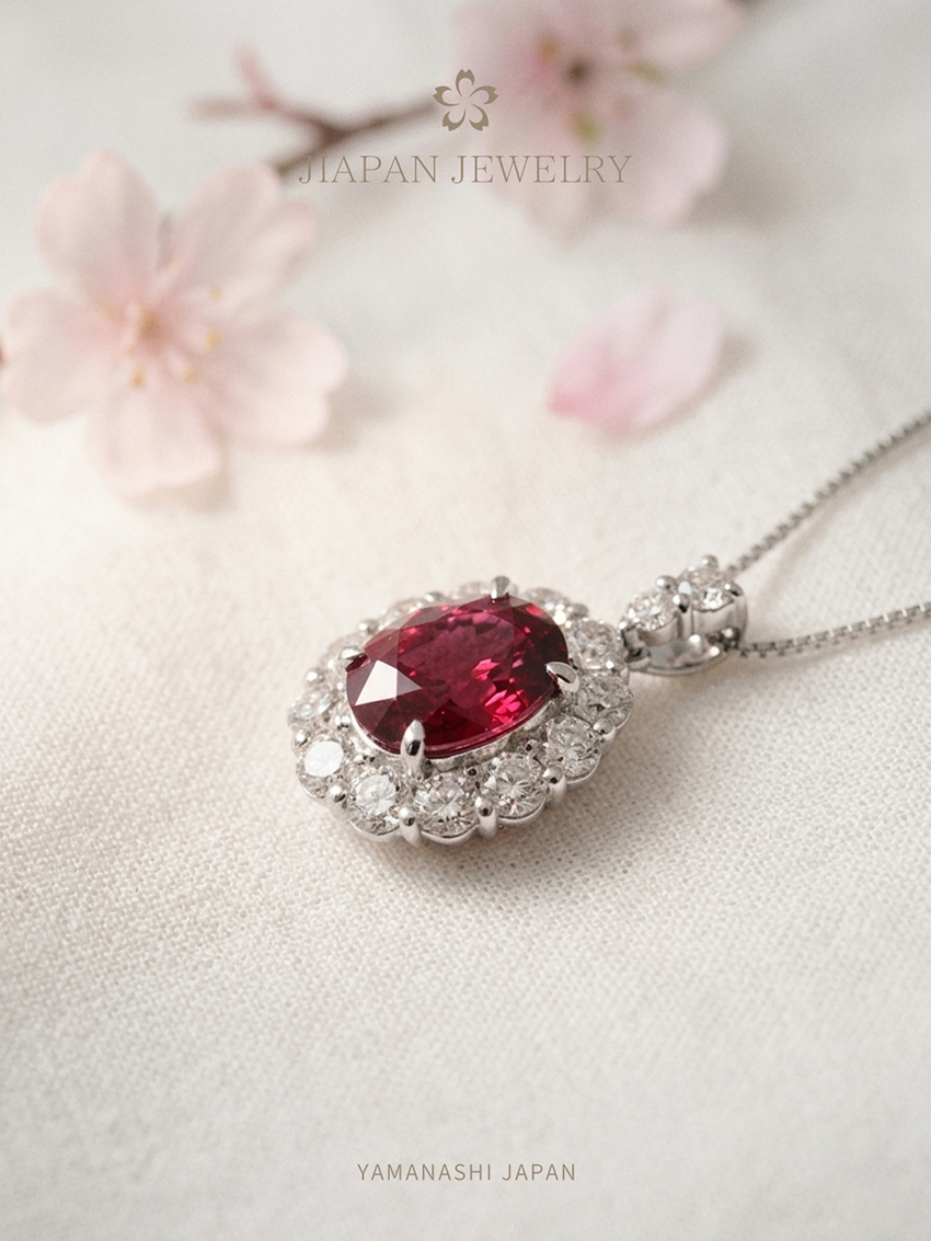 1.51ct 天然红宝石钻石项链 | 日本藏家级传承系列