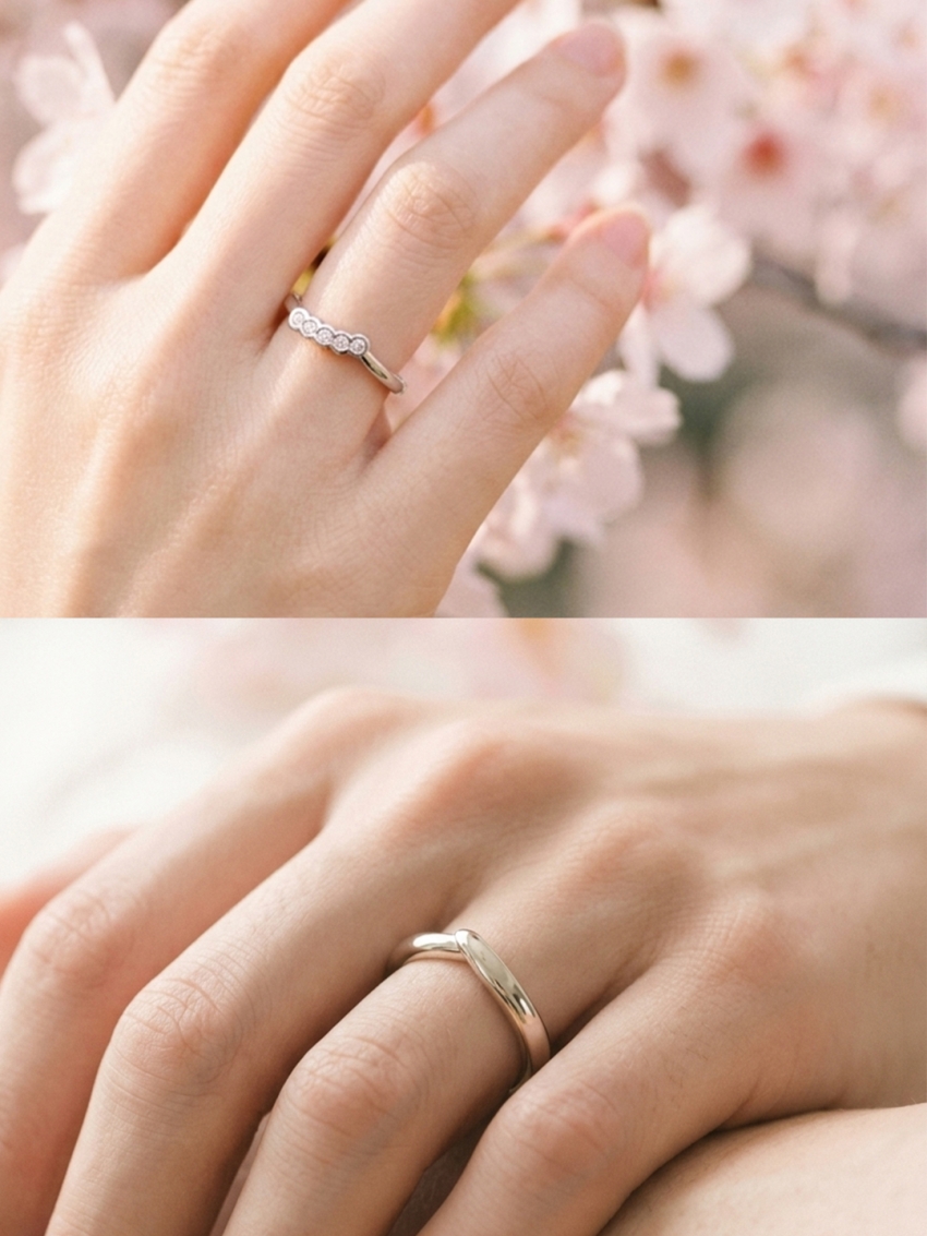 结婚对戒 结婚戒指 情侣对戒 日系婚戒 CN415ML