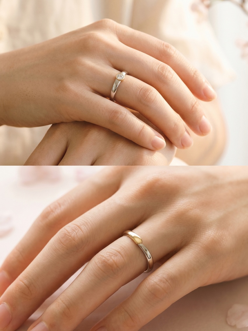 结婚对戒 结婚戒指 情侣对戒 日系婚戒 CN411ML